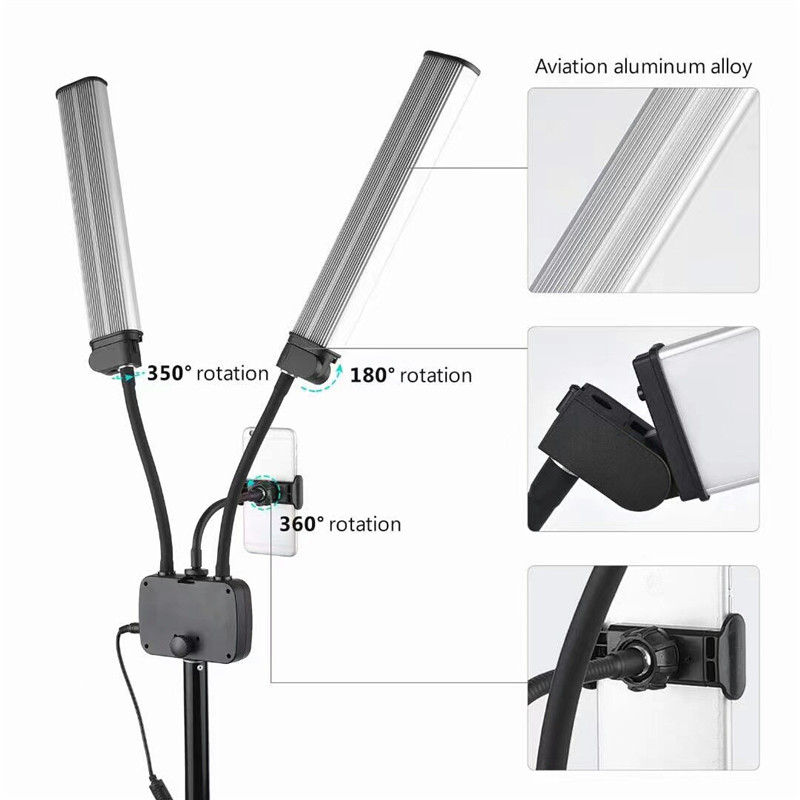 45W LED Video Light Double Arm - Led Strip Selfie recensione e prezzo